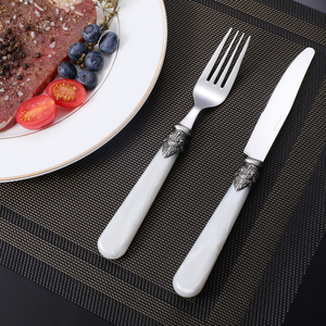 Bộ Dao Kéo Nhựa 20 Món Cathylin, Dụng Cụ Ăn Uống Muỗng Nĩa Bằng Thép Không Gỉ Chất Liệu Acrylic Có Tay Cầm - Product Image 4