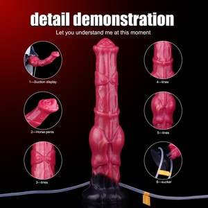 YOCY Inflatable Squirting Horse <b>Dildo</b> Silicone Anal <b>Dildo</b> Couples Sex Game Squirting Inflating Sex Toys for Women Men - Product Image 5