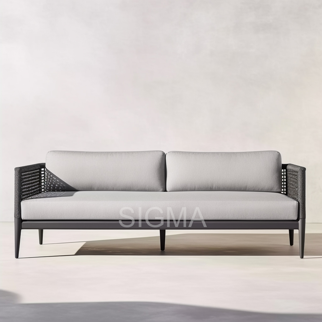 Factory Design All Weather Garden Sofa Aluminum Frame Garden Furniture Luxury Outdoor Sofa Set Rattan Furniture