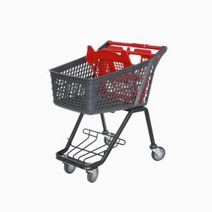 Chariot en plastique de stockage minimal de structure de maille de logo rétractable de chariot à panier de supermarché de 180 <span class=keywords><strong>litres</strong></span> - Product Image 1