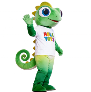 Disfraces <span class=keywords><strong>de</strong></span> Mascota <span class=keywords><strong>de</strong></span> Dibujos Animados en 3D Profesionales <span class=keywords><strong>de</strong></span> Fábrica Hola, Disfraces <span class=keywords><strong>de</strong></span> Mascota <span class=keywords><strong>de</strong></span> Camaleón para Club Deportivo Verde, Disfraces <span class=keywords><strong>de</strong></span> Mascota para Adultos - Product Image 1