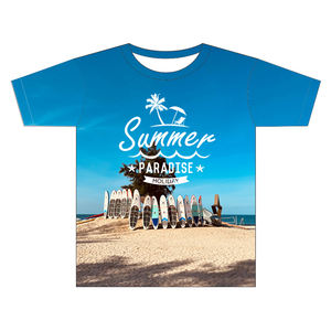 Camiseta extragrande de vacaciones hawaianas para hombre con estampado personalizado de tela de punto con estampado Digital de Summers - Product Image 1