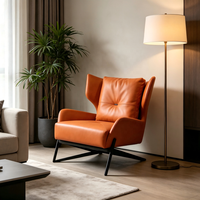 Ensemble modulaire de salon de luxe moderne en cuir PU écologique avec rembourrage en éponge et structure en bois