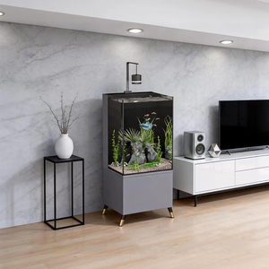 Premium Ultra-Klares Glas-Aquarium mit Ständer und <span class=keywords><strong>LED</strong></span>-Beleuchtung Komplettset Modernes Wohnzimmer-Esszimmer-Aquarium Sofort Genussfähig - Product Image 3
