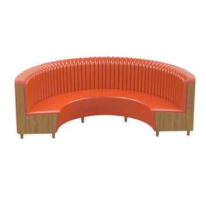 Factory Price Luxury Restaurant <strong>Wood</strong> <strong>Tables</strong> and Chairs Half <strong>Round</strong> Orange Restaurant Booth Seating Restaurant <strong>Sets</strong> for Fast Food