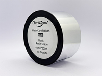 Pita Transfer Termal Resin N634 33mm 55mm 110mm X 500m untuk Printer Label Pakaian