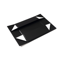 Caja de Regalo Cosmética de Lujo Personalizada, Negra, con Ventana Transparente, Plegable, de Papel