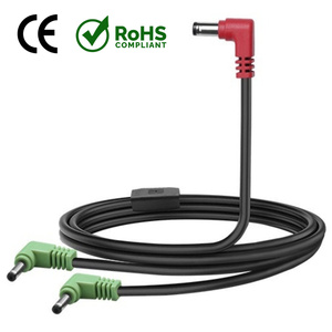Cordon Répartiteur d'Alimentation CC Industriel à Noyau en Cuivre <span class=keywords><strong>1</strong></span> vers <span class=keywords><strong>2</strong></span>, 5.5x2.1mm vers 3.8x1.35mm pour Ventilateurs de Vêtements de Travail et Appareils Basse Tension - Product Image 1