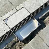 Grille de drainage linéaire portable en acier inoxydable 304 pour le drainage routier et l'aménagement urbain, construction en acier soudé