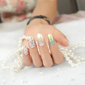 Self Adhesive Nail Art Wholesale Full Cover Design Nail Polish Wraps Latest Custom Self Adhesive Nail Art Stickers