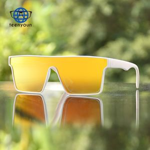 Teenyoun <span class=keywords><strong>Marca</strong></span> Diseñador Oversized Square Shades Rectángulo Ciclismo Flat Top Espejo Gafas <span class=keywords><strong>de</strong></span> sol polarizadas Hombres <span class=keywords><strong>Pesca</strong></span> Logotipo personalizado - Product Image 3