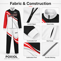 Combinaison d'échauffement de basketball personnalisée à séchage rapide, survêtement à manches longues entièrement zippé, uniforme d'entraînement d'équipe par sublimation, vente en gros