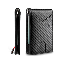 RFID Blocking Minimalist Genuine Leather Slim Front Pocket Wallet for Men