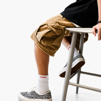 Chaussettes de sport athlétiques personnalisées avec logo, vente en gros, chaussettes de compression respirantes, chaussettes de course OEM
