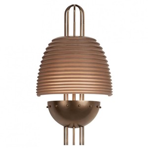 Lámpara de Pie Retro con Pantalla Metálica Beige, Diseño de Mediados de Siglo, Fuente de Luz LED, Base E26, Control con Interruptor - Product Image 5