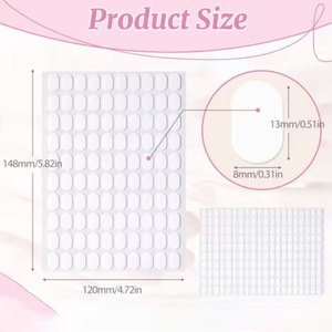 Autocollants transparents pour présentoirs à ongles, <span class=keywords><strong>languettes</strong></span> <span class=keywords><strong>adhésives</strong></span> pour nail art, ruban adhésif double face pour faux ongles et supports de manucure - Product Image 3