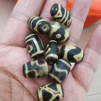 11*19MM Dieu Ruyi Grand Homme Deux Yeux Wanzi Mini Vieux Dzi Tibétain