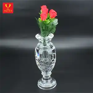 Hitop New High-grade Home Decoration Gifts Tall Large Luxurious Crystal Flower Vase