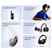 Casque REDMI Neo en cuir avec transducteurs dynamiques AAC/SBC, suppression du bruit, circum-auriculaire, édition audiophile 5.4 20+ LED, pour le voyage