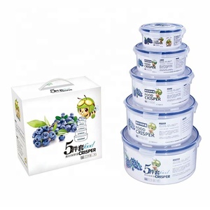 Square Shape Airtight Nhựa Trong Suốt Tủ Lạnh Lưu Trữ Thực Phẩm Hộp Đựng 3 Miếng Đặt 1100 Ml + 2100 Ml + 3380 Ml - Product Image 5