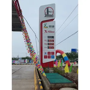 Außen-Tankstellen-Werbepfählung LED-Benzinpreis-Anzeigenbildschirm Totempfauln Beschilderung