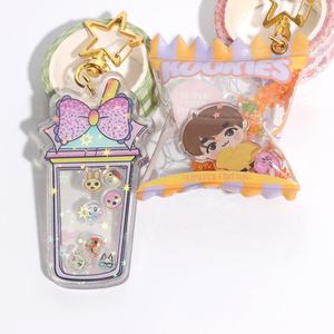 Faible QUANTITÉ MINIMALE DE COMMANDE En Gros Personnalisé Anime Acrylique Design Charme Rose Arc Porte-clés <span class=keywords><strong>Shaker</strong></span> - Product Image 4