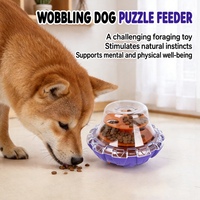 Jouet interactif pour chien Wobble Treat Dispensing : Distributeur de friandises, puzzle et mangeoire lente pour la stimulation mentale et le soulagement de l'ennui