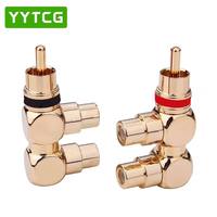Adaptador RCA Tipo F YYTCG, Conector Macho Chapado en Oro a 2 Hembra, Cable de Audio y Video AV, Conector Jack, Convertidor