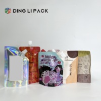 Pochette à savon liquide personnalisée, sac à bec verseur en plastique, sac d'emballage de cosmétiques, impression avec son propre logo