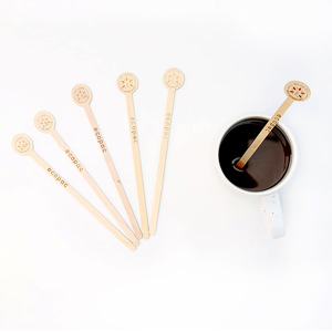 Palito de Madeira Ecológico para Mexer Café com Logotipo Personalizado, Certificado CE, para Restaurantes, em Estoque, Venda Quente - Product Image 1