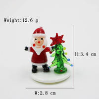 Globe de Noël en verre personnalisé coloré, statue du Père Noël, arbre de Noël avec base pour la décoration intérieure