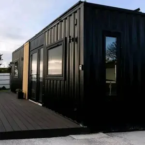 Furnished steel structure prefabricated luxury tiny house modular modern design prefab modified shipping container house