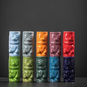 Copo cerâmico <span class=keywords><strong>Tiki</strong></span> com design criativo Melhore o seu bar ou decoração com um toque de classe - Product Image 5
