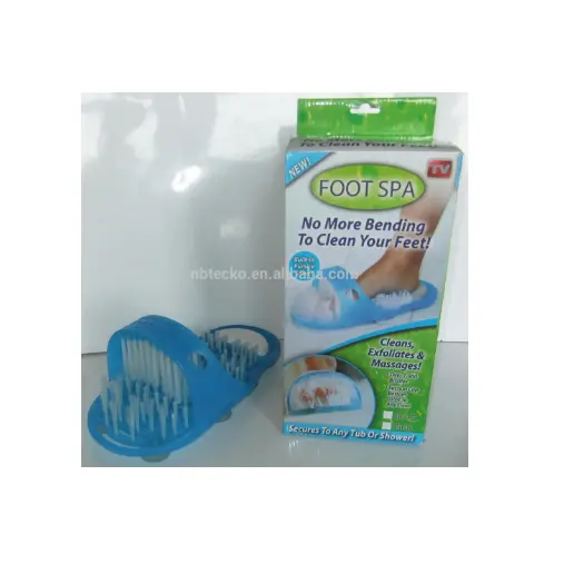 Pantoufle de douche pierre ponce vue sur la télévision pieds faciles SPA pieds brosse de bain outils de nettoyage pour pédicure