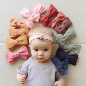 Bow Knot Baby Girl Headband Infant Hair Accessories Turban Tie Bow Newborn Headwear Tiara Headwrap Bows For Girls