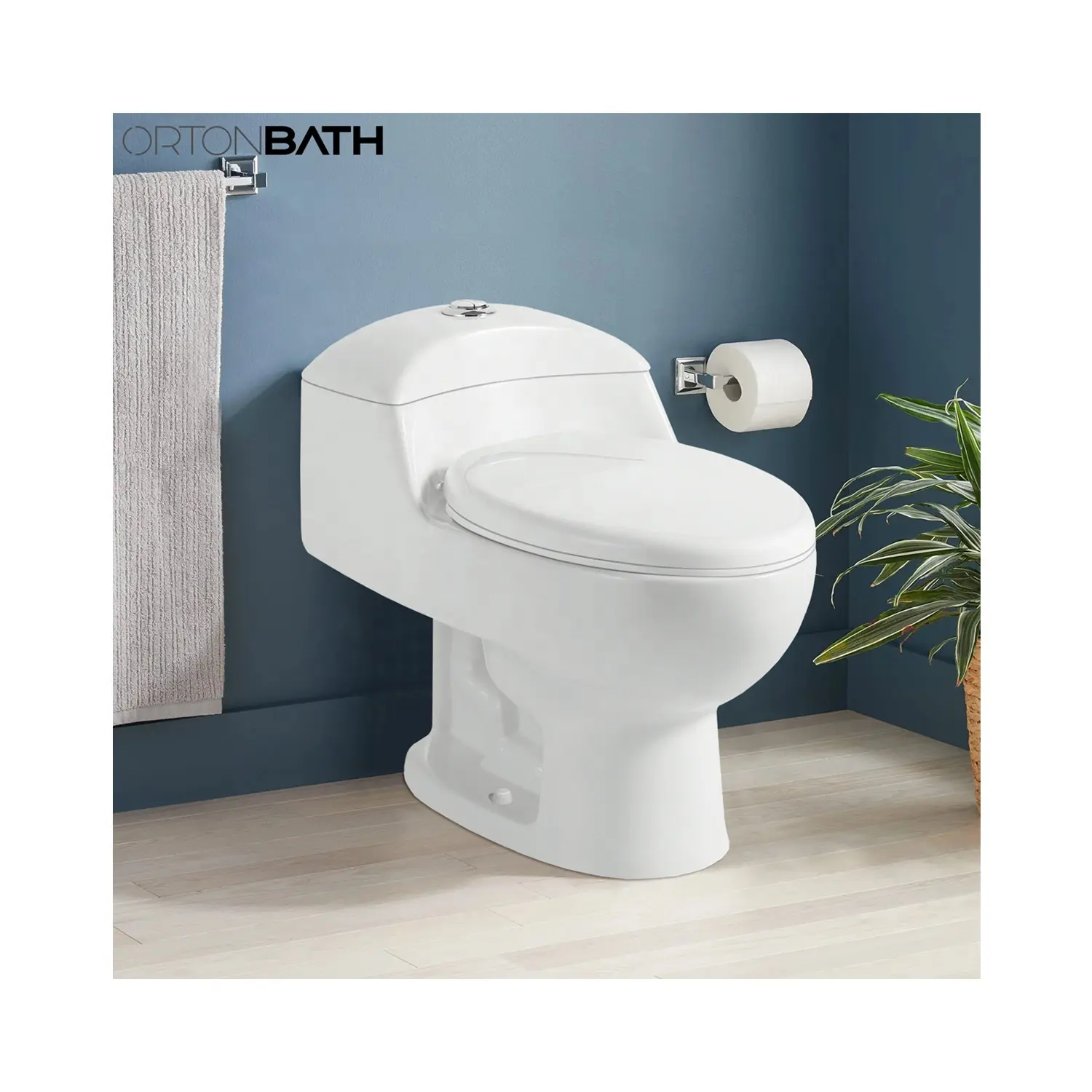 ORTONBATH 3/6L INODOROS Water Saving Latin America Double Flush Siphonic Design 300 Rough in One Piece Toilet