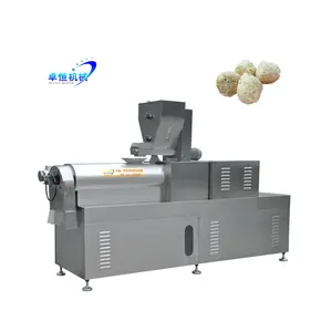 high Quality Stainless Steel Double Screw extrusion TVP TSP Soya Nuggets Machinery High Moisture Soya Bean Meat Extruder