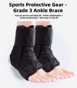 Attelle de cheville à lacets pour entorse de la cheville et tendinite peronéenne, soutien orthopédique de la cheville pour la récupération des blessures sportives - Product Image 3