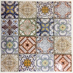 Jbn thiết kế hiện đại đá tự nhiên đá cẩm thạch khảm gạch đầy màu sắc vuông khảm thủy tinh cho phòng tắm và sử dụng ngoài trời và trang trí tường - Product Image 5