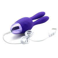 Vibromasseur Aphrodisia Rabbit à double moteur, en silicone, étanche, 10 fonctions, multi-vitesses, faible bruit, masseur clitoridien et point G, fonctionne sur piles