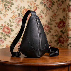 Nueva llegada: <span class=keywords><strong>Bolso</strong></span> bandolera de cuero genuino para hombre, estilo vintage, con cierre de cremallera, impermeable, duradero y de gran capacidad. - Product Image 3