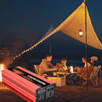 Convertisseur de courant HOULI 2000W monophasé à onde sinusoïdale pure DC 12V/24V/48V/60V AC 110V/220V, efficacité 90%, 50/60Hz, pour voiture et appareils électroménagers