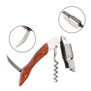 Nuovi Arrivi: Apribottiglie Portatile con Manico <span class=keywords><strong>in</strong></span> <span class=keywords><strong>Legno</strong></span> e Logo, Chiave Multifunzione <span class=keywords><strong>in</strong></span> Acciaio Inox per Vino, Ideale come Regalo di Nozze - Product Image 5