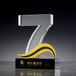 รางวัลถ้วยรางวัลคริสตัลบริษัทฉลองครบรอบปีรางวัลที่กำหนดเองที่ระลึกถึงบริการพนักงานที่โดดเด่น - Product Image 6