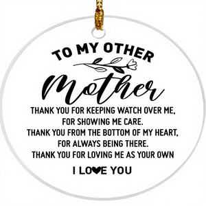Regalos para Madres, Hija, Hijo, Navidad, Adorno Floral Colgante de Acrílico, Madrastra y Madre adoptiva 'Para Mi Otra Madre, Te Amo' - Product Image 2