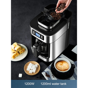 XEOLEO ménage 1.2L Style numérique intelligent automatique <span class=keywords><strong>filtre</strong></span> goutte à goutte cafetière Machine arrêt automatique café <span class=keywords><strong>expresso</strong></span> <span class=keywords><strong>avec</strong></span> <span class=keywords><strong>broyeur</strong></span> - Product Image 6