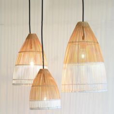 Abat-jour de suspension en rotin de bambou de conception ronde de haute qualité Style asiatique antique moderne en matériau PC du Vietnam - Product Image 3