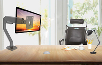 Bras de montage de moniteur LED LCD vesa, haute qualité, largement utilisé, hauteur réglable pour ordinateur de bureau
