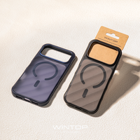 Nouvelle coque Wintop pour 17 Pro Max, design luxueux mat givré, étanche, translucide PC+TPU, magnétique, avec logo personnalisé, vente en gros