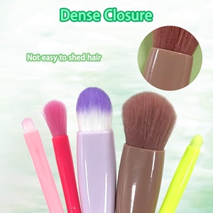 Juego de <span class=keywords><strong>5</strong></span> Brochas de Maquillaje Profesionales de Viaje, con Logotipo Personalizado, para Polvo, Base, Corrector, Herramienta Cosmética para el Rostro - Product Image 6